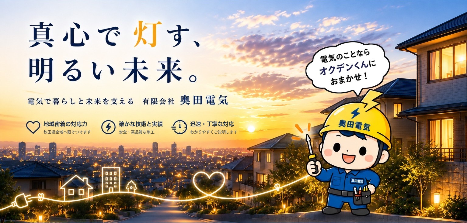 真心で灯す、明るい未来。電気で暮らしと未来を支える 有限会社奥田電気